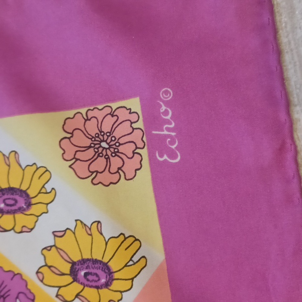 Echo Silky Floral Square Scarf - Picture 2 of 5